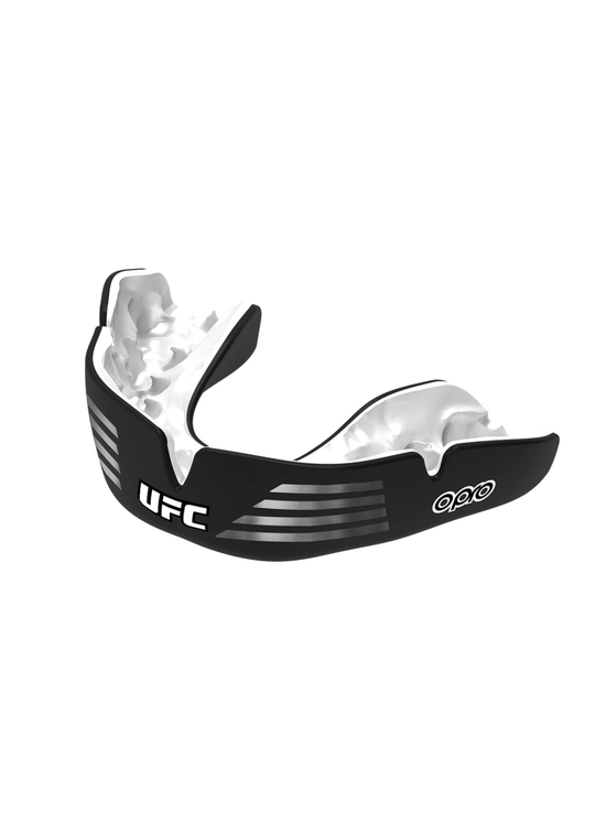 Instant Custom-Fit UFC Mouthguard - Black/White/Silver