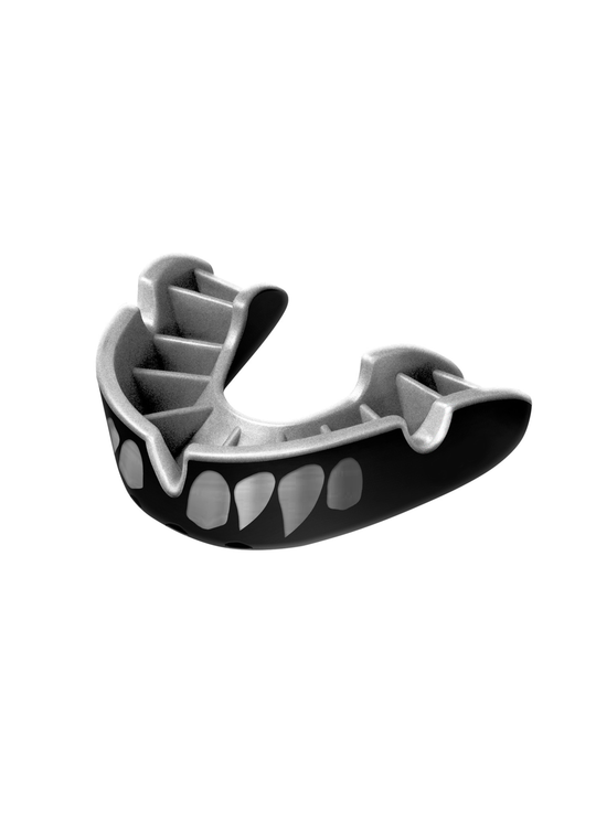 OPRO Silver Level Jawz Mouthguard - Black/Silver