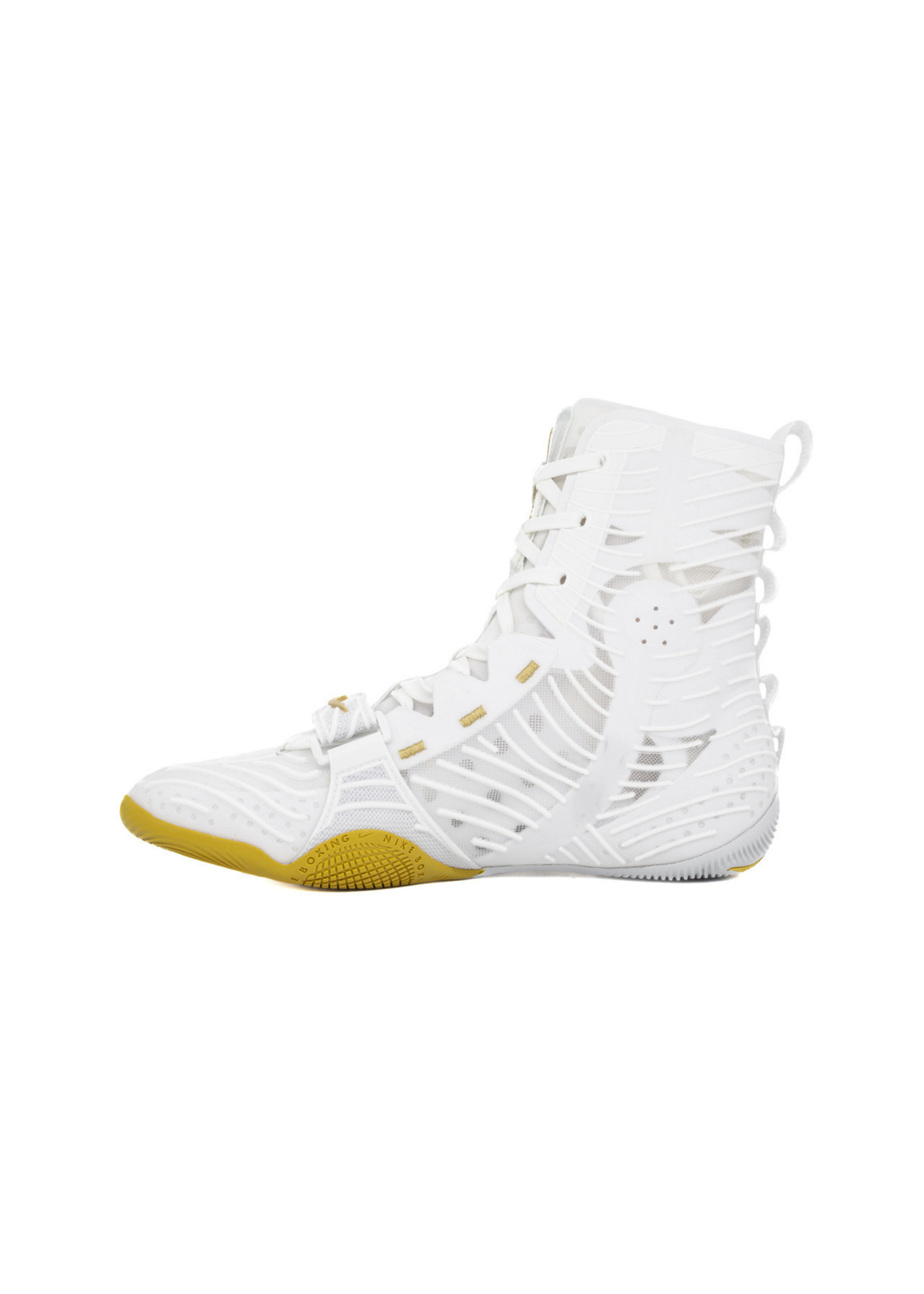 Nike HyperKO 3 Boxing Shoes - White/Metallic Gold-Black