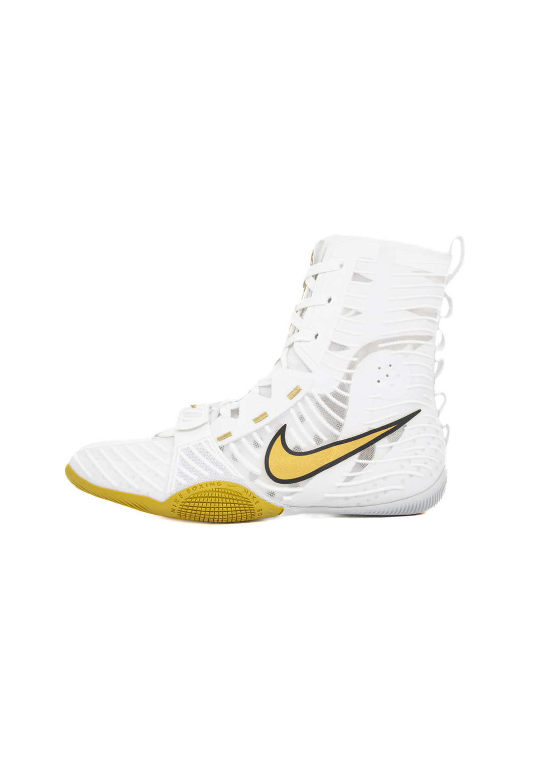 Nike HyperKO 3 Boxing Shoes - White/Metallic Gold-Black