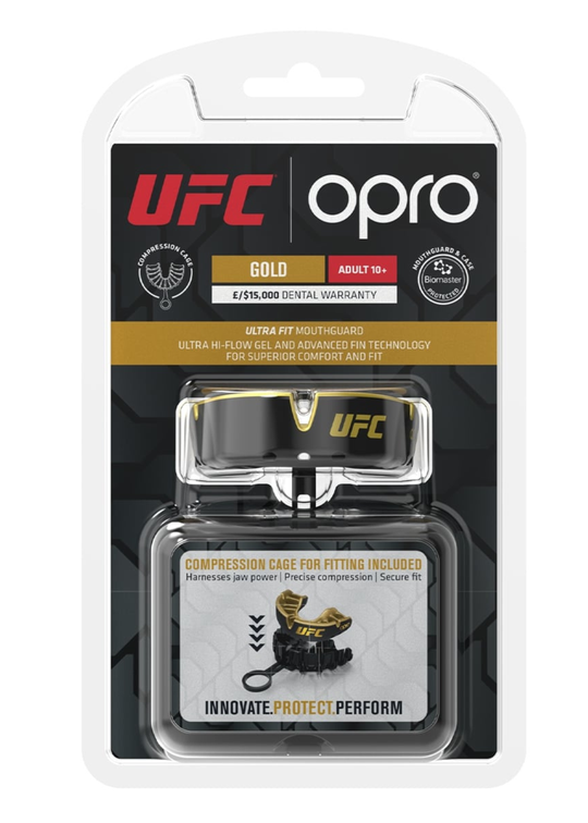 OPRO UFC Gold Level Mouthguard - Black/Gold
