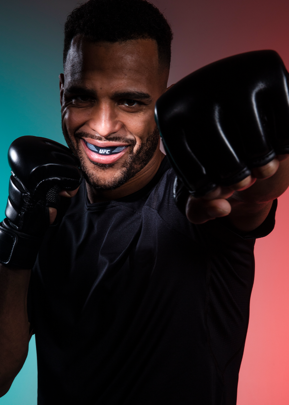 Instant Custom-Fit UFC Mouthguard - Black/White/Silver