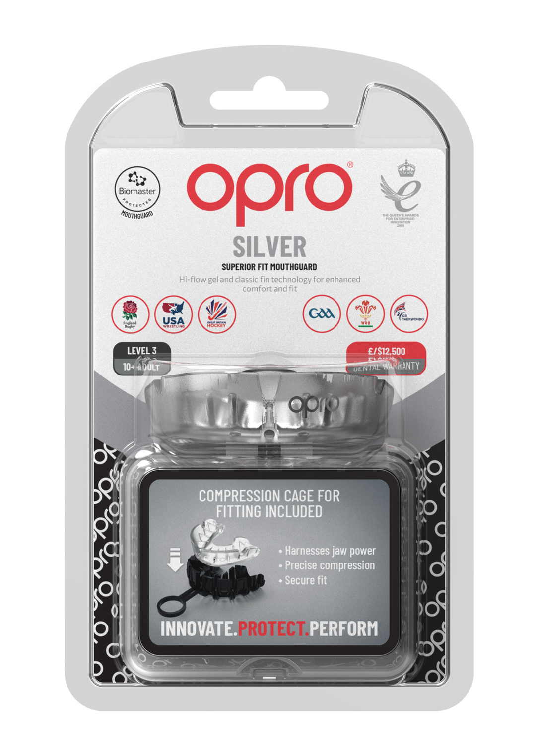 OPRO Silver Level Mouthguard - Clear