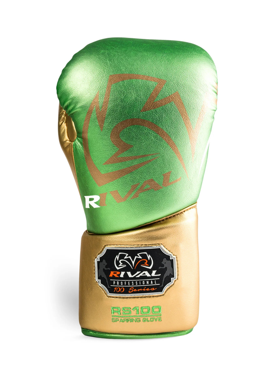 RIVAL RS100 PROFESSIONAL SPARRING GLOVES - Green/Gold