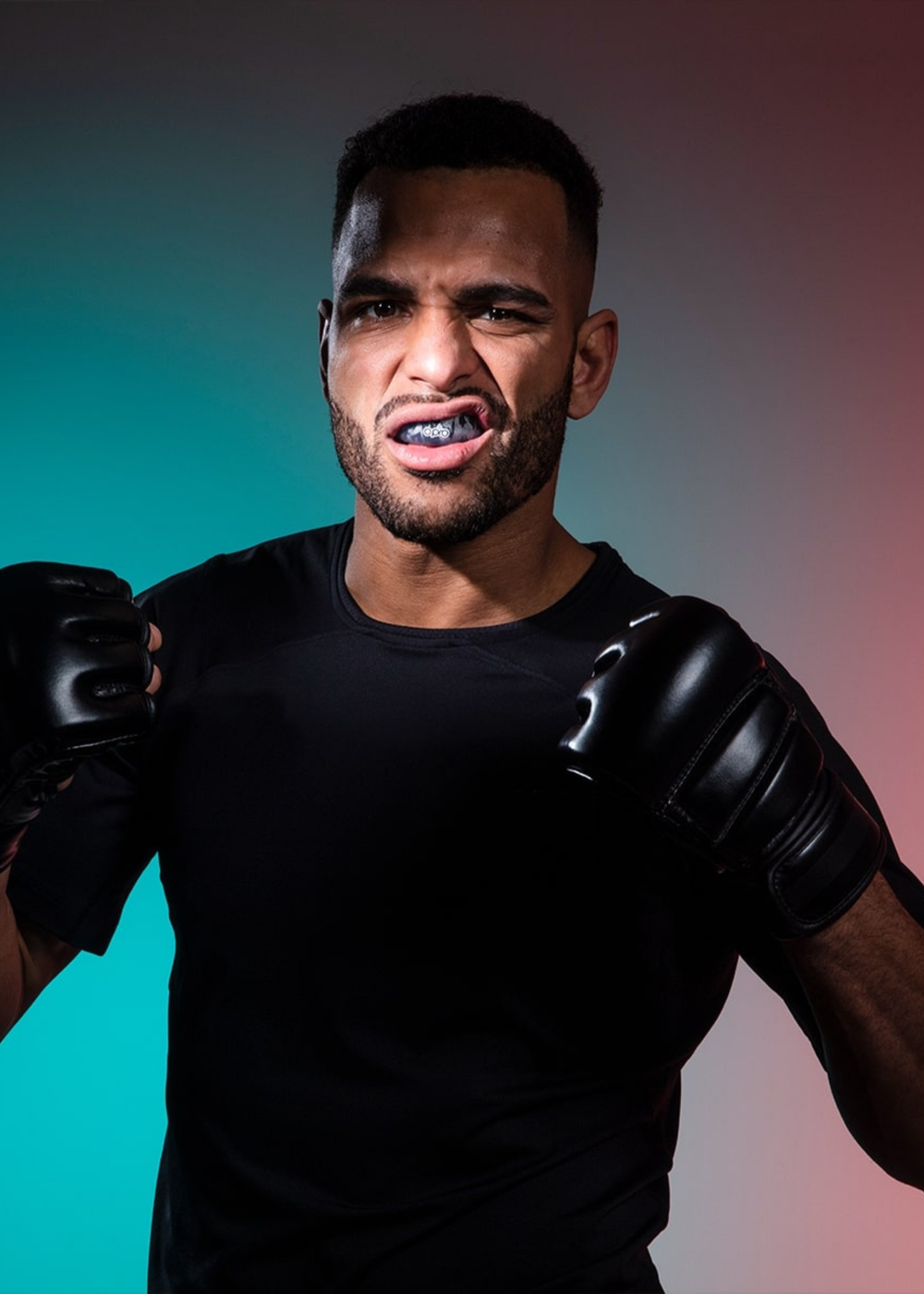 OPRO Instant Custom-Fit Camo Mouthguard - Black/White/Silver