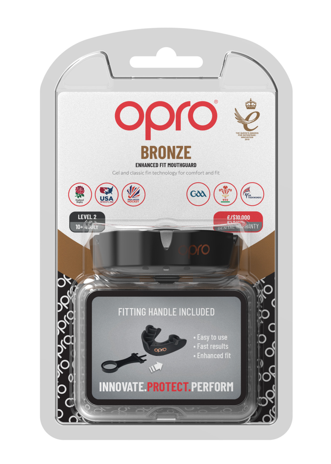 OPRO Bronze Level Mouthguard - Black