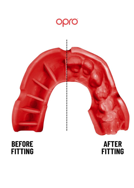 OPRO UFC Silver Level Mouthguard - Black/Red