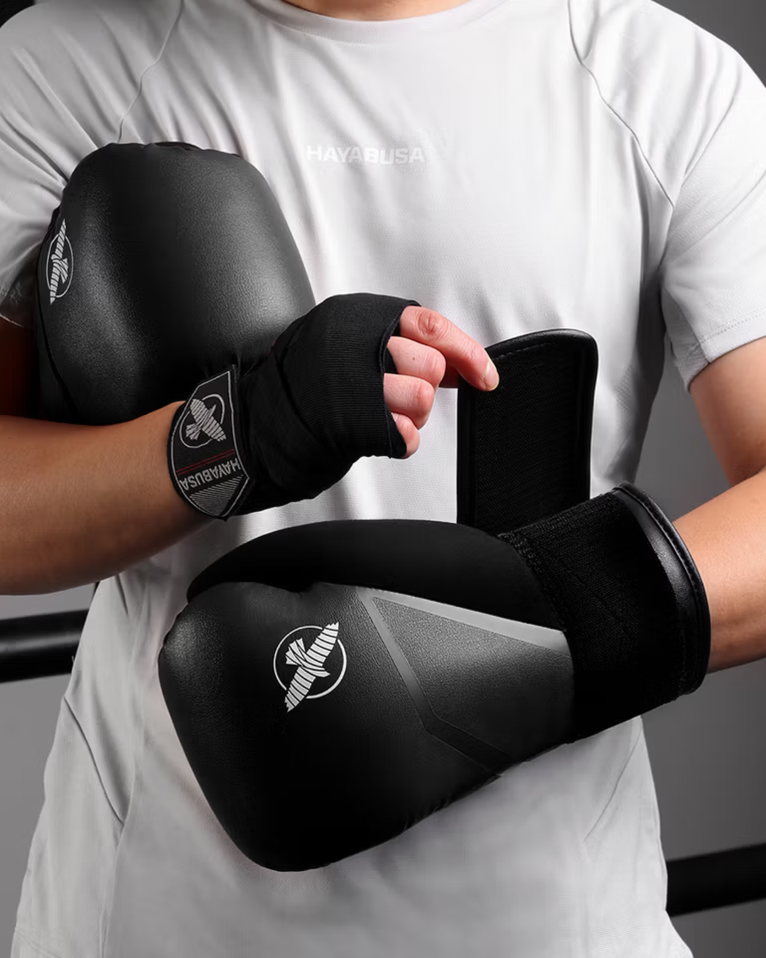 Hayabusa E1 Boxing Gloves - Black / Grey