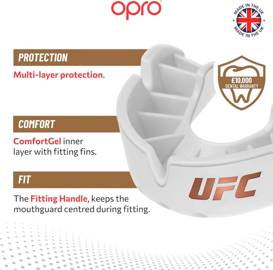 OPRO UFC Bronze Level Mouthguard - White