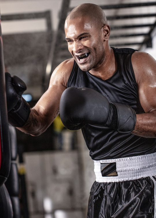 OPRO Gold Level  Mouthguard for Braces - Black/Gold