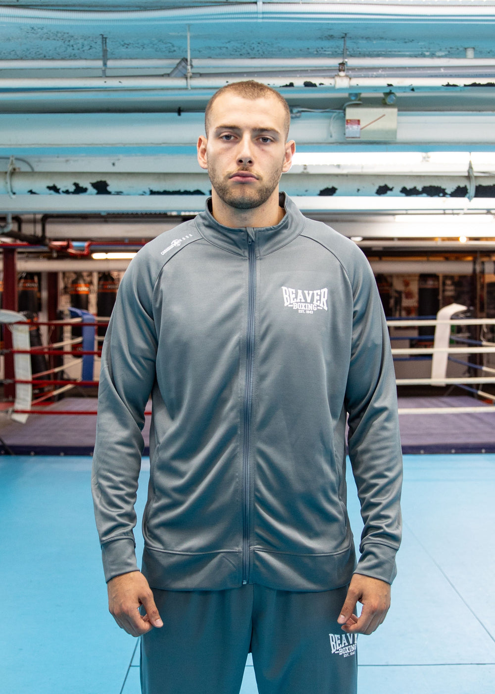 BEAVER BOXING TRACKSUIT TOP - Grey