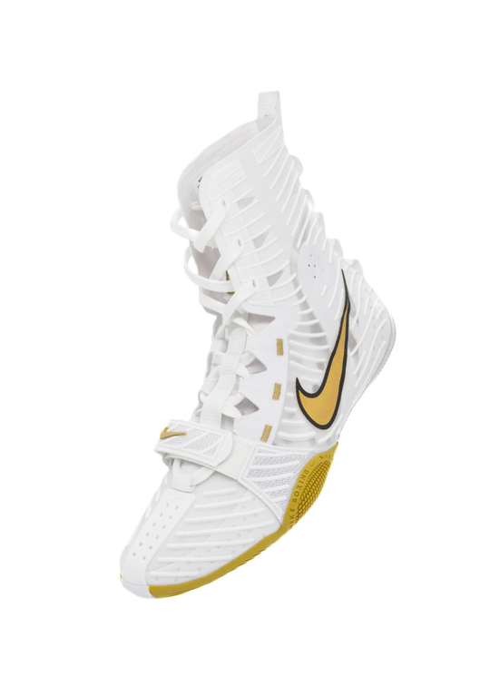 Nike HyperKO 3 Boxing Shoes - White/Metallic Gold-Black