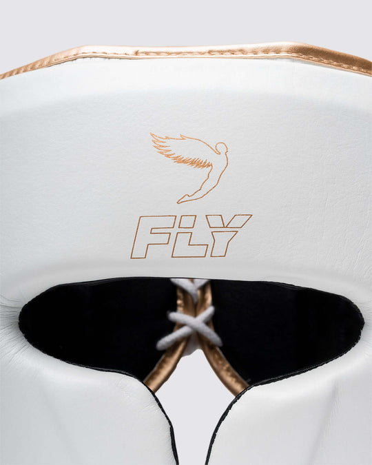 Fly Knight X Head guard - White/Grey/Gold