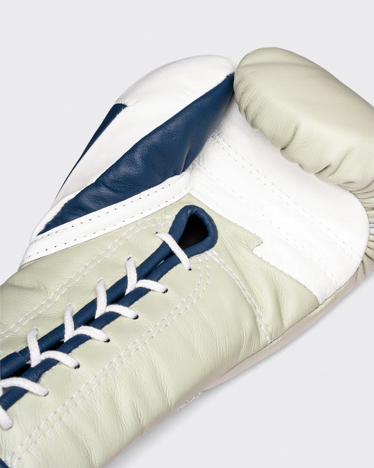 Fly Superlace 2 Lightning Boxing Gloves - White/Navy/Bone