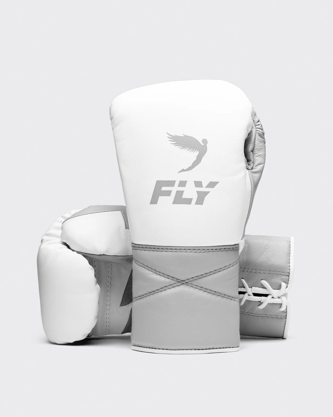 Fly Superlace 2 Lightning Boxing Gloves - White/Grey