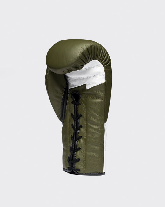 Fly Superlace 2 Lightning Boxing Gloves - Olive Green/White/Black