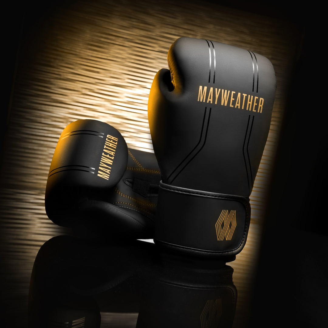 Mayweather Contender Boxing Gloves - Black / Gold
