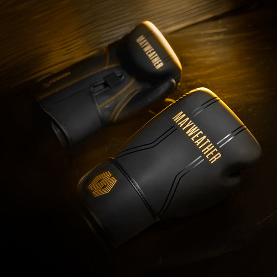 Mayweather Contender Boxing Gloves - Black / Gold