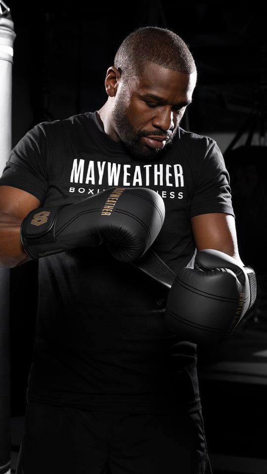 Mayweather Contender Boxing Gloves - Black / Gold