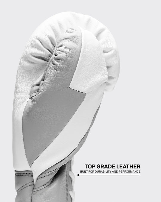 Fly Superlace 2 Lightning Boxing Gloves - White/Grey