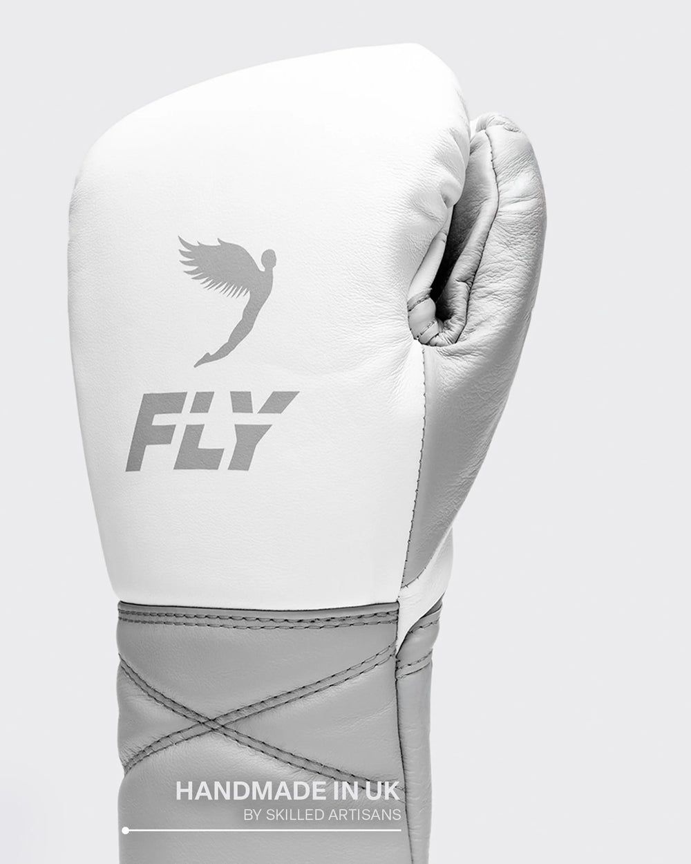 Fly Superlace 2 Lightning Boxing Gloves - White/Grey