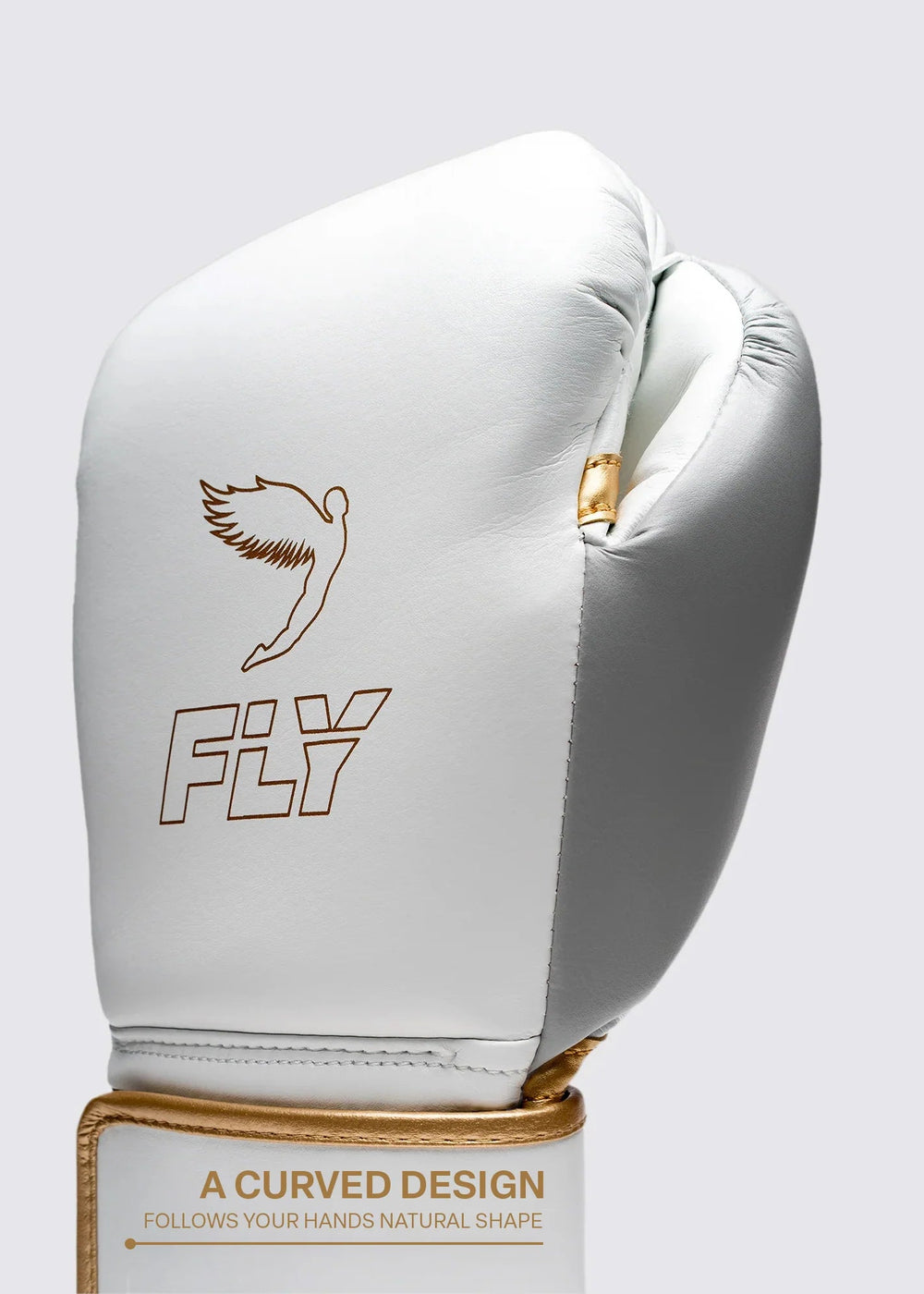 FLY Superloop Pro X 2 Boxing Gloves - White/Grey/Gold