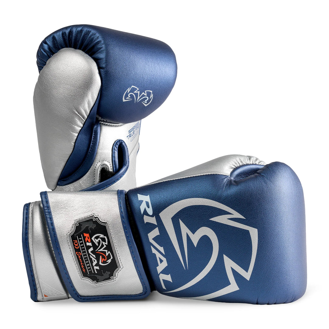 RIVAL RB100 Professional Bag Gloves - Blue/Silver