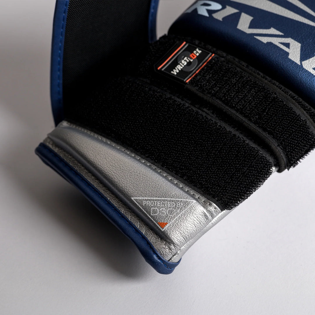 RIVAL RB100 Professional Bag Gloves - Blue/Silver