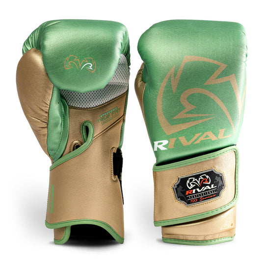 RIVAL RB100 Professional Bag Gloves - Green/Gold