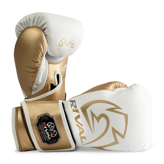 RIVAL RB100 Professional Bag Gloves - White/Gold