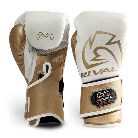 RIVAL RB100 Professional Bag Gloves - White/Gold