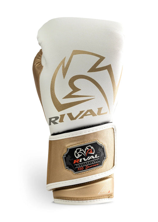 RIVAL RB100 Professional Bag Gloves - White/Gold