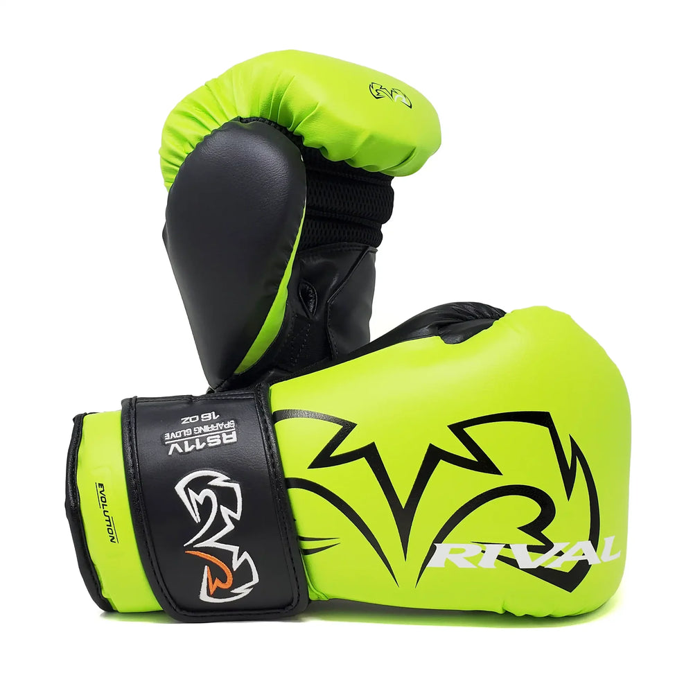RIVAL RS11V EVOLUTION SPARRING GLOVES - Lime/Black