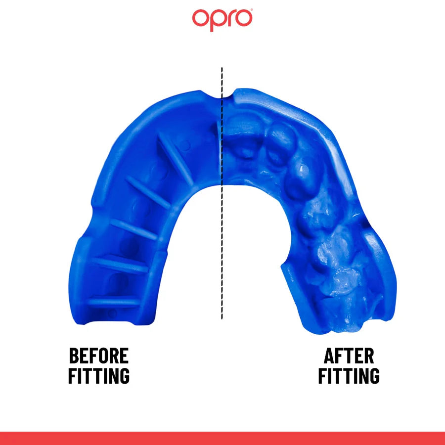 OPRO Silver Level Mouthguard - Red/Dark Blue