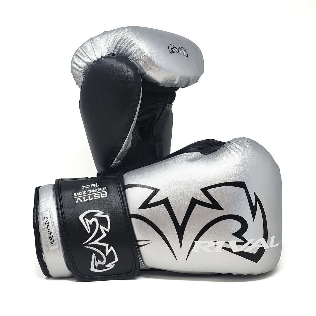 RIVAL RS11V EVOLUTION SPARRING GLOVES - Silver